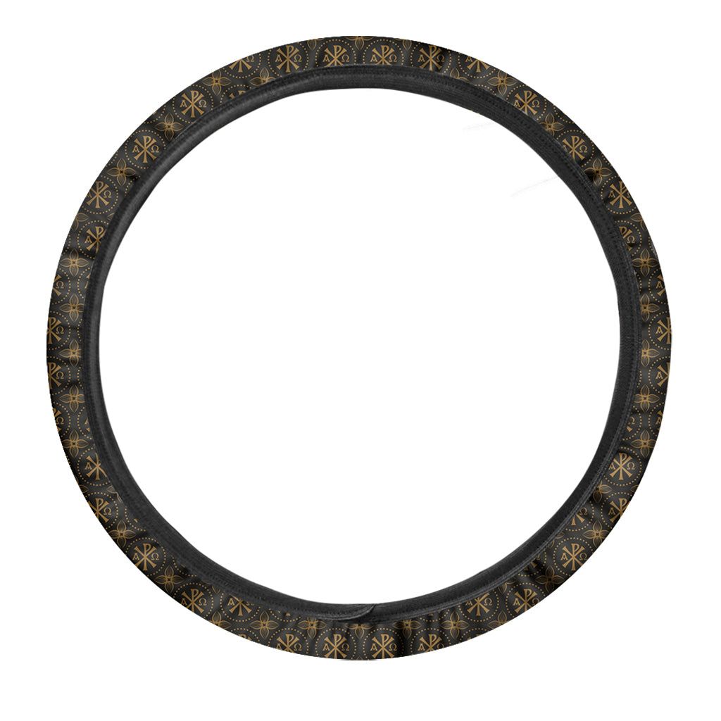 Classic Orthodox Pattern Print Car Steering Wheel Cover