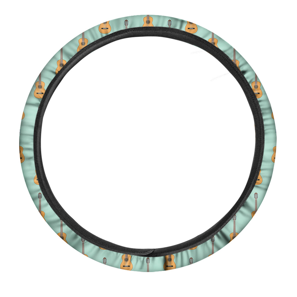 Classical Guitar Pattern Print Car Steering Wheel Cover
