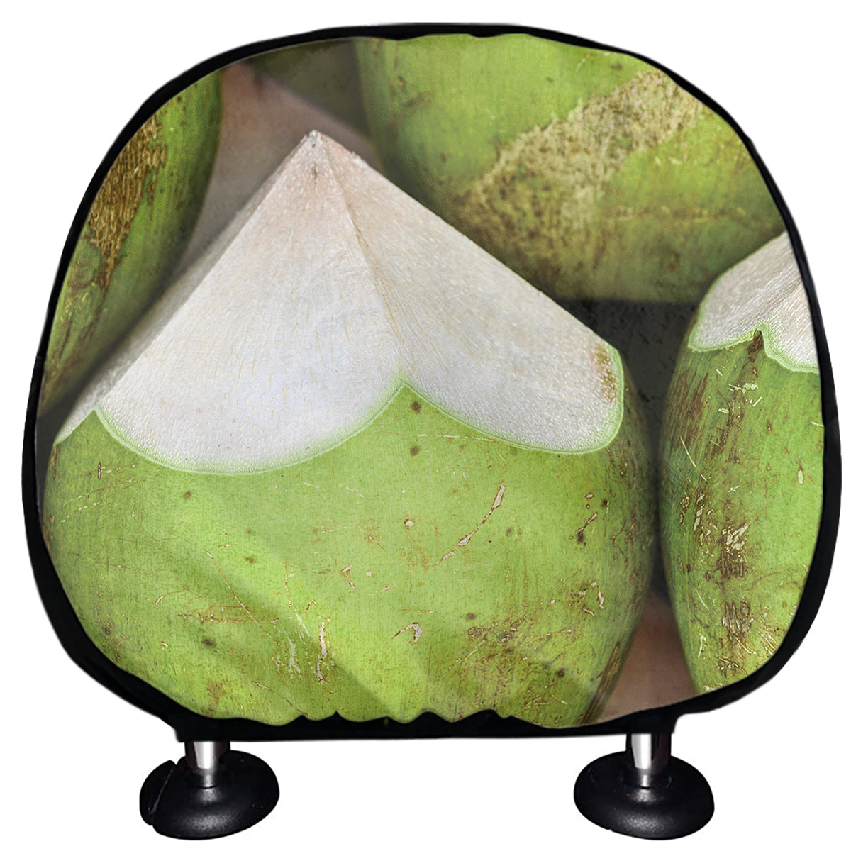 Coconut 3D Print Car Headrest Covers