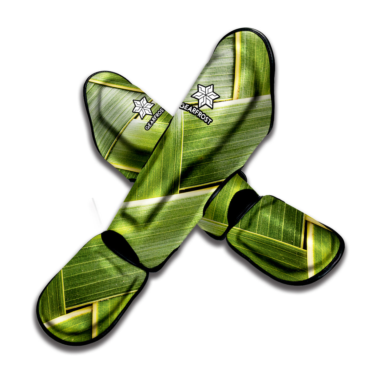 Coconut Leaf Print Muay Thai Shin Guard