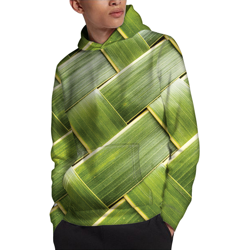Coconut Leaf Print Pullover Hoodie