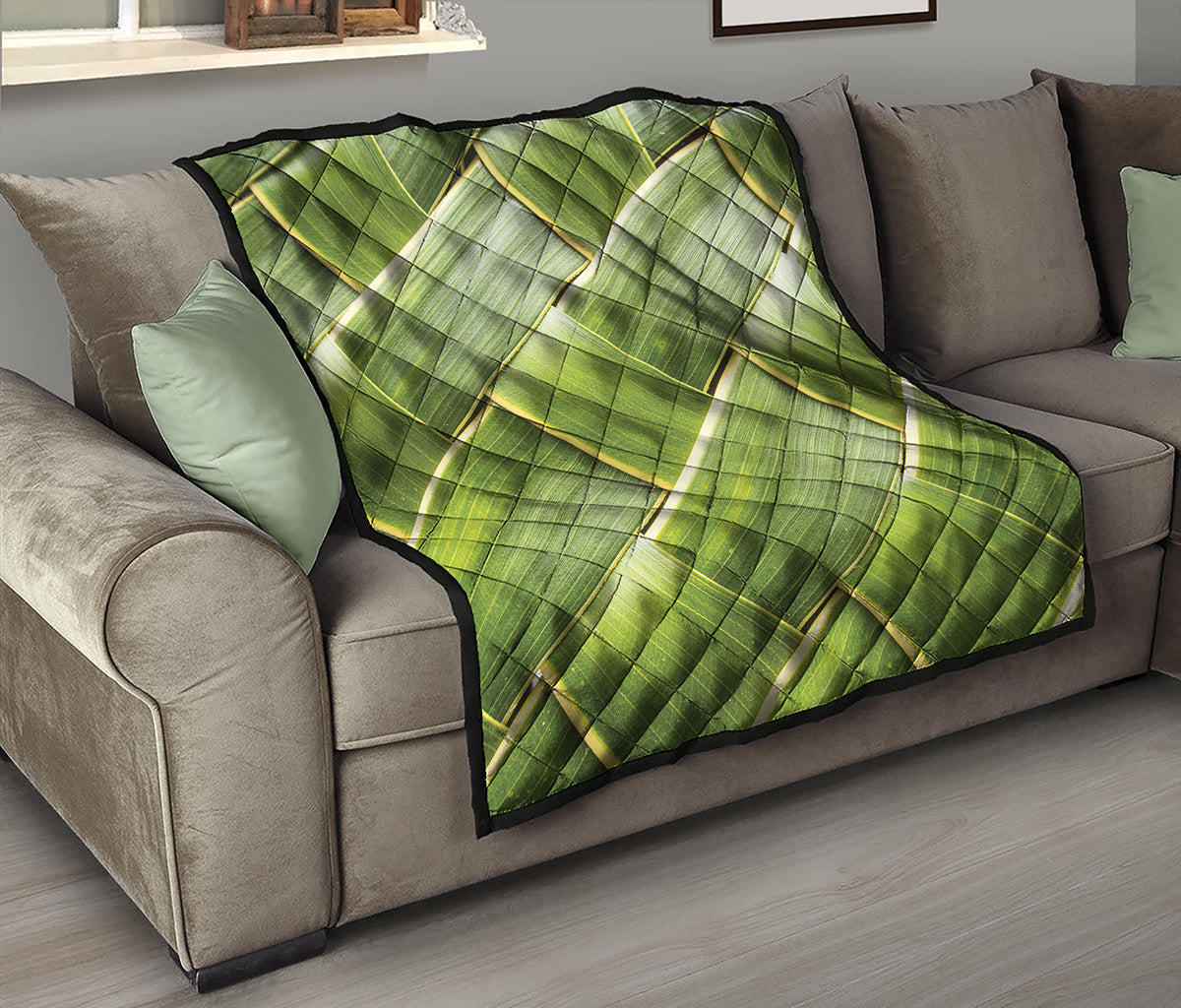Coconut Leaf Print Quilt