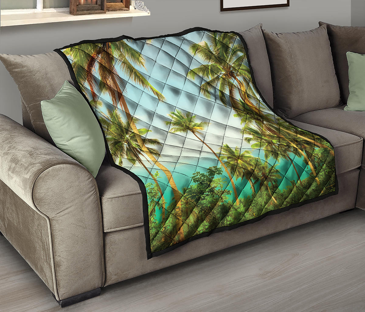 Coconut Tree Print Quilt