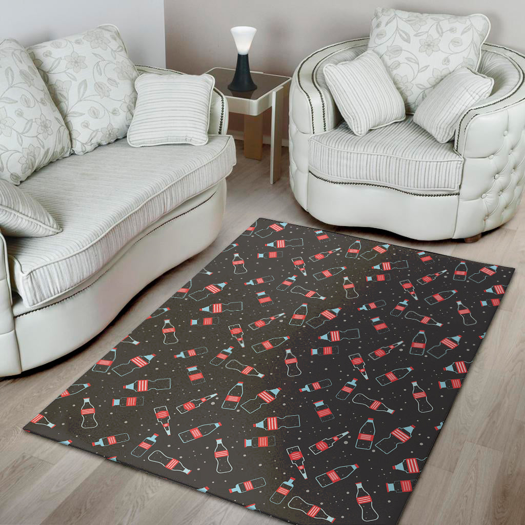 Cola Bottle Pattern Print Area Rug