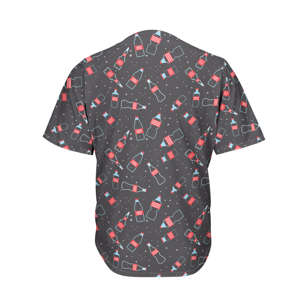 Cola Bottle Pattern Print Men's Baseball Jersey