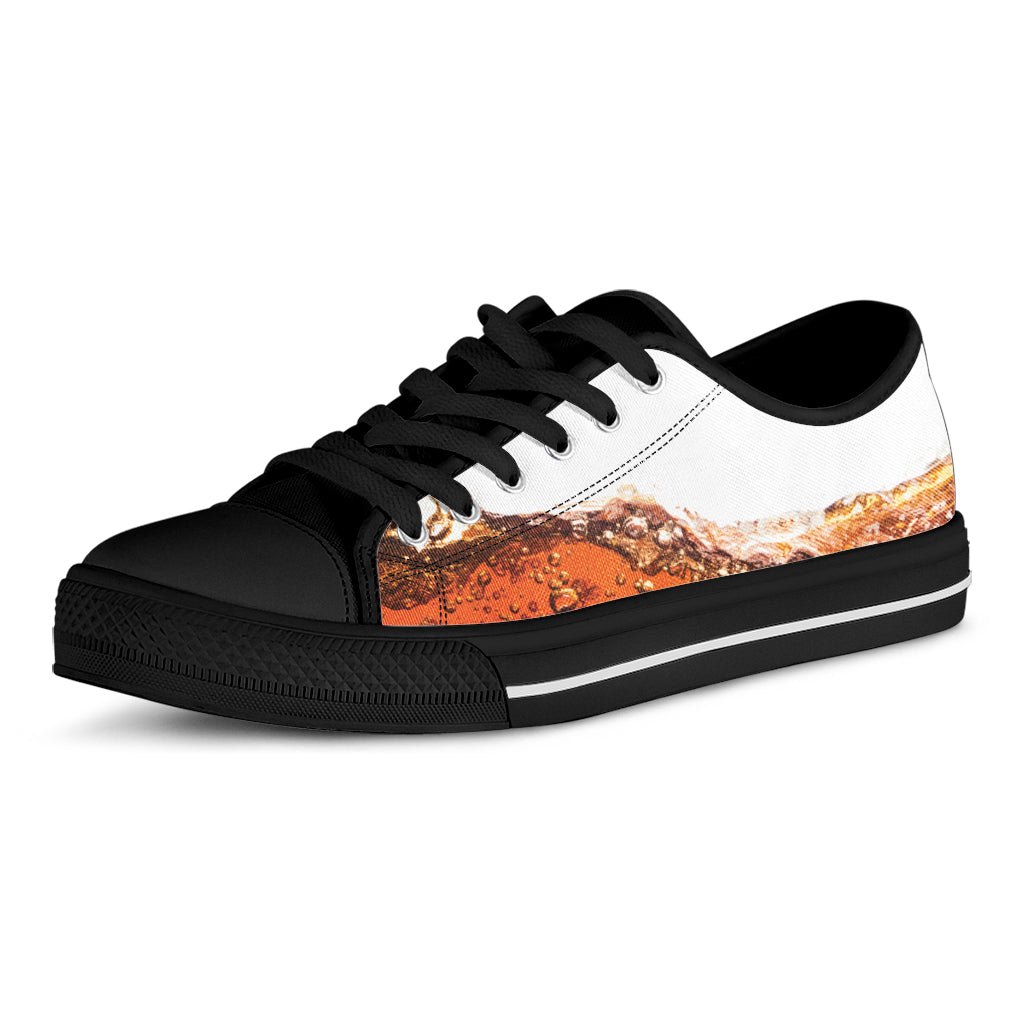 Cola Print Black Low Top Shoes