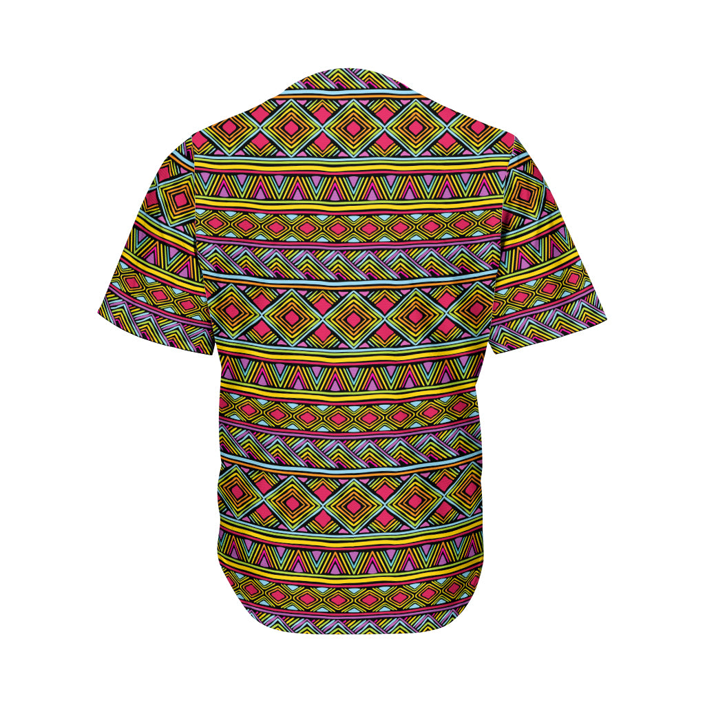 Colorful African Inspired Pattern Print Men's Baseball Jersey
