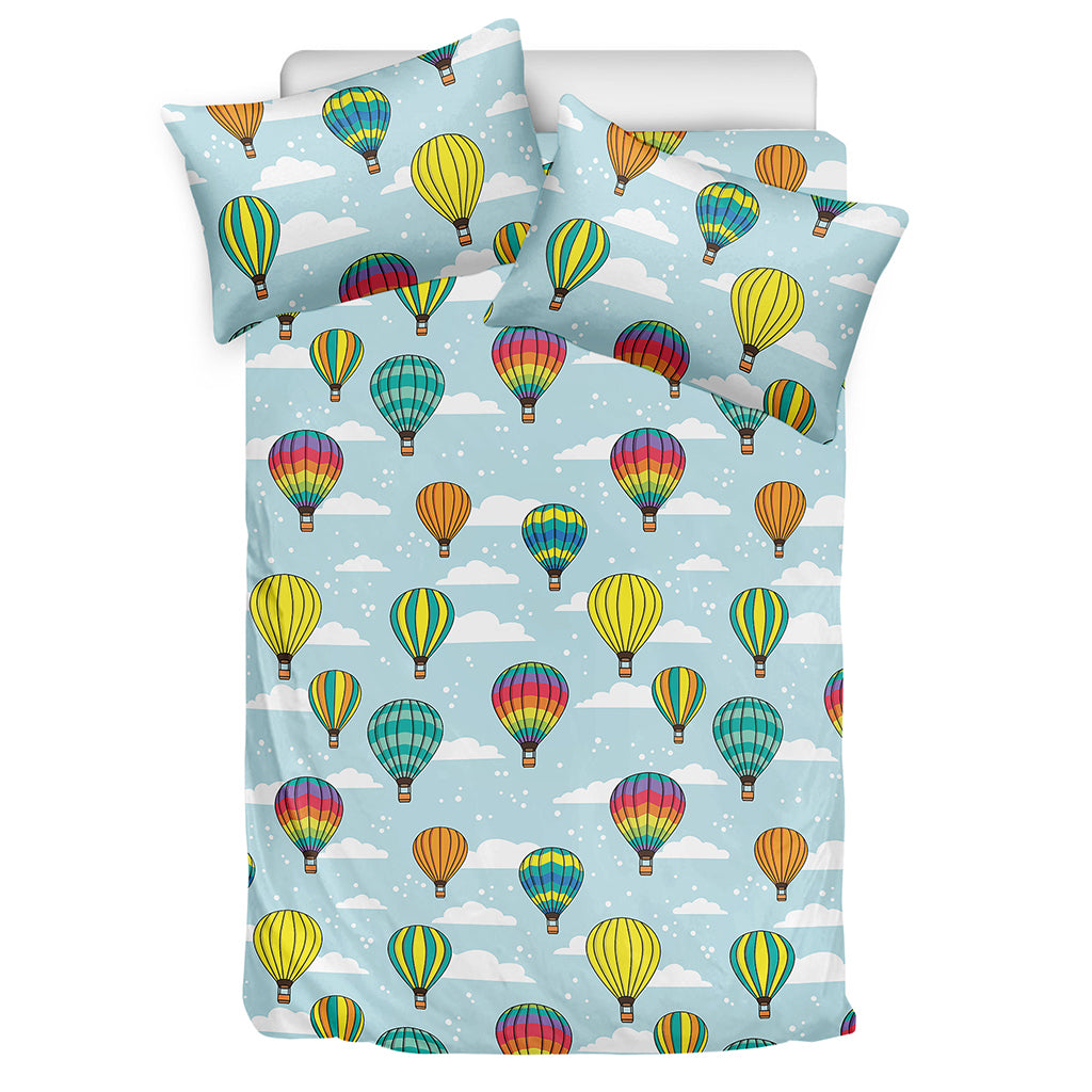 Colorful Air Balloon Pattern Print Duvet Cover Bedding Set