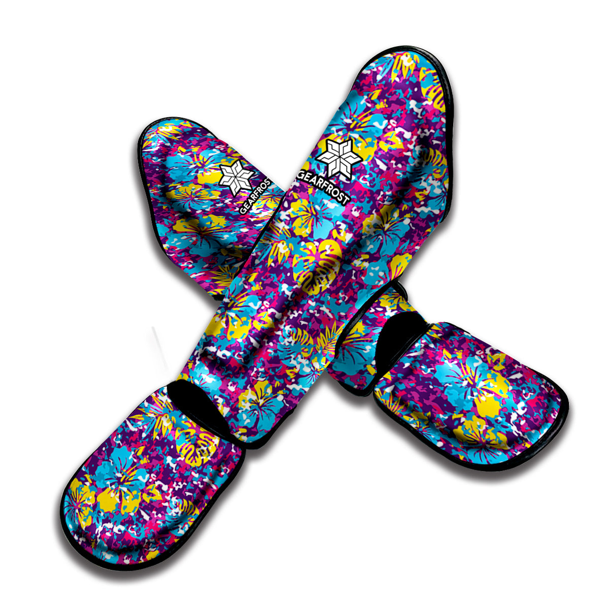 Colorful Aloha Camouflage Flower Print Muay Thai Shin Guard