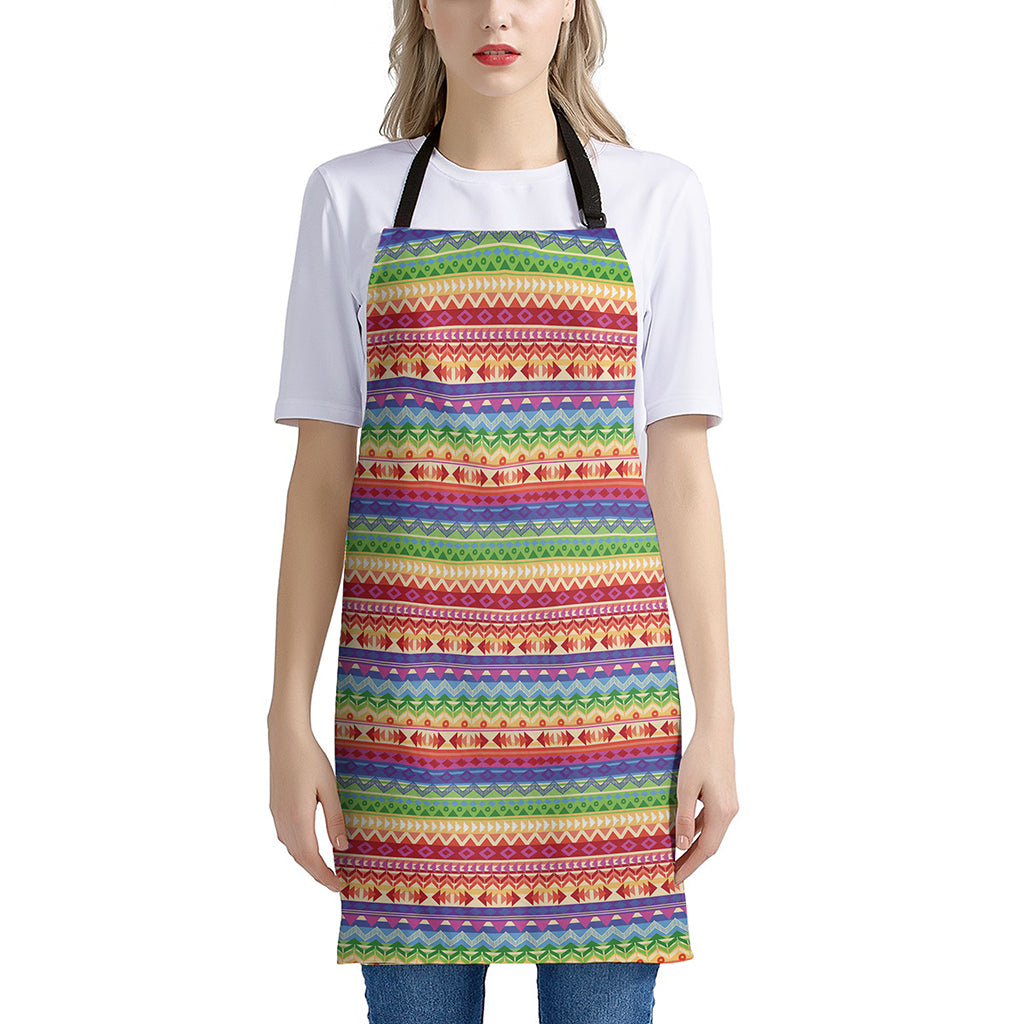 Colorful Aztec Tribal Pattern Print Apron