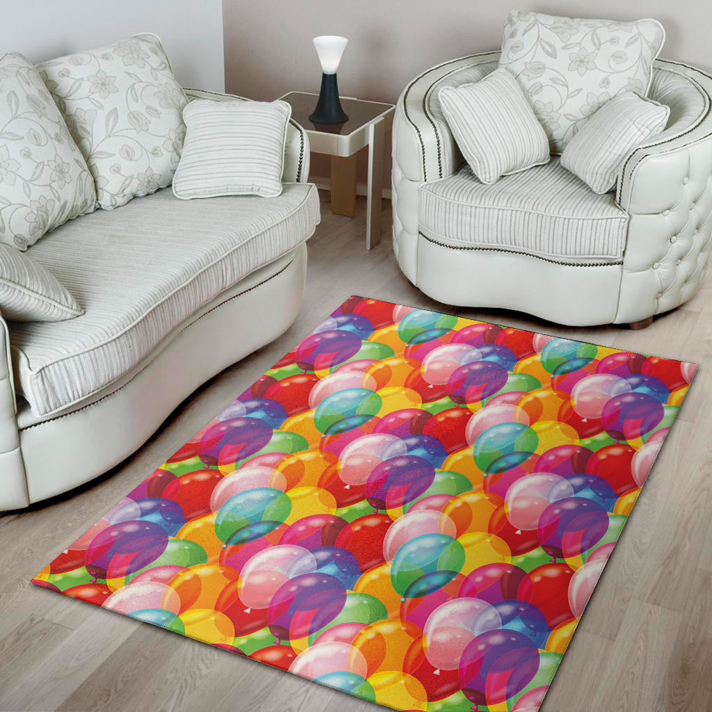 Colorful Balloon Pattern Print Area Rug
