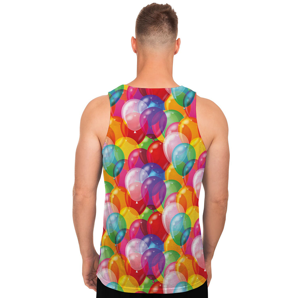 Colorful Balloon Pattern Print Men's Tank Top