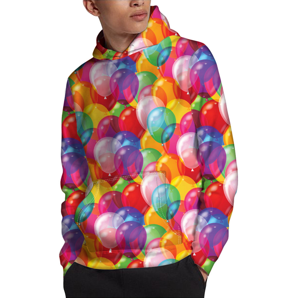 Colorful Balloon Pattern Print Pullover Hoodie