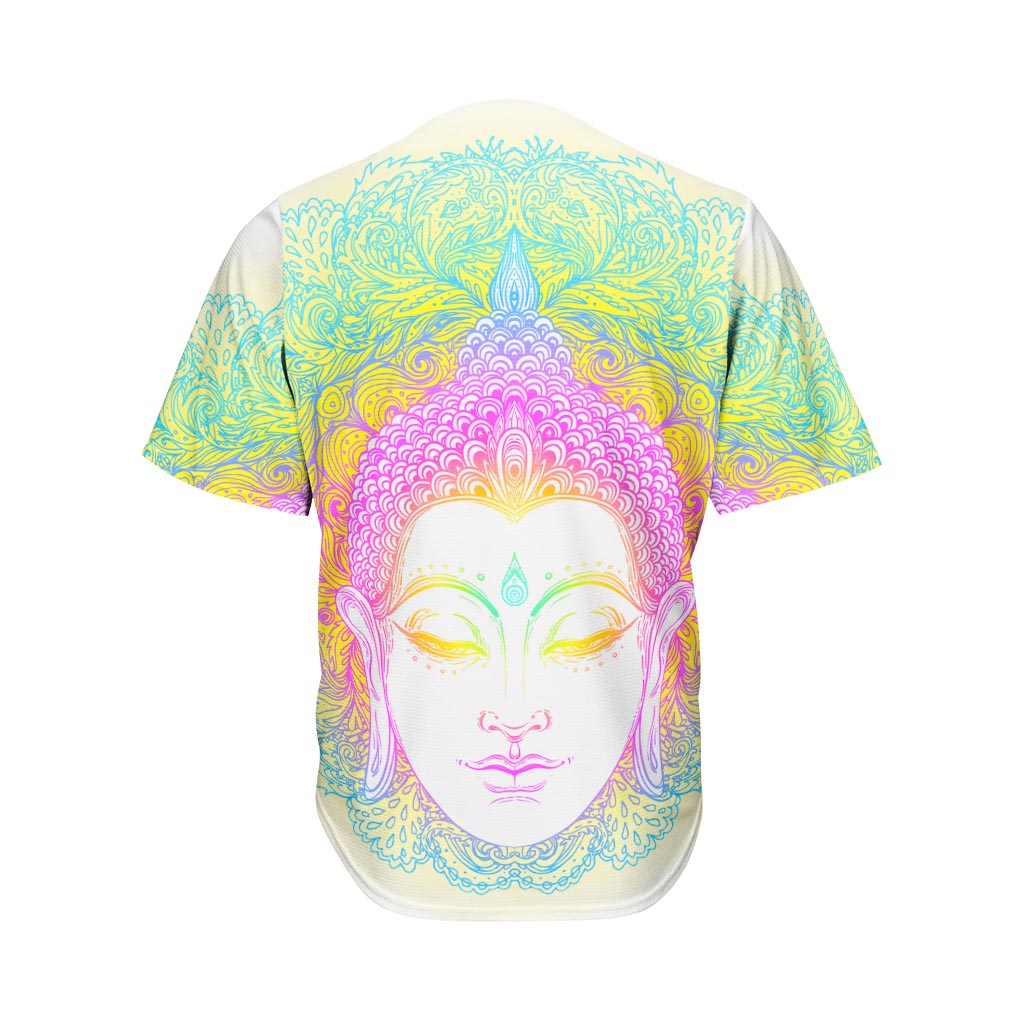 Colorful Buddha Mandala Print Men's Baseball Jersey