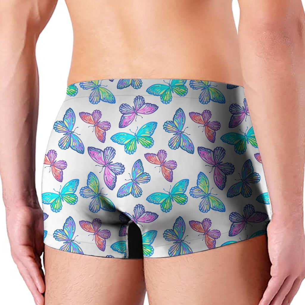 Colorful Butterfly Pattern Print Men's Boxer Briefs