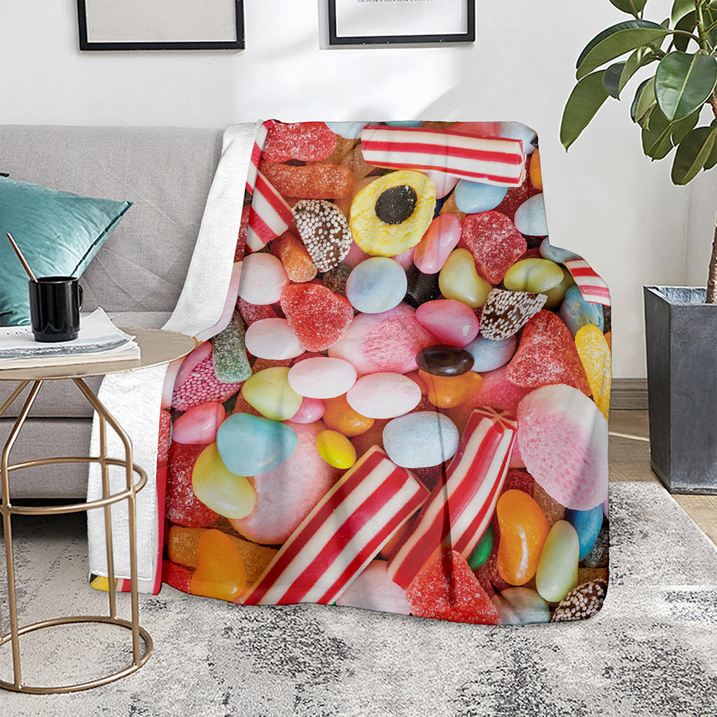 Colorful Candy And Jelly Print Blanket