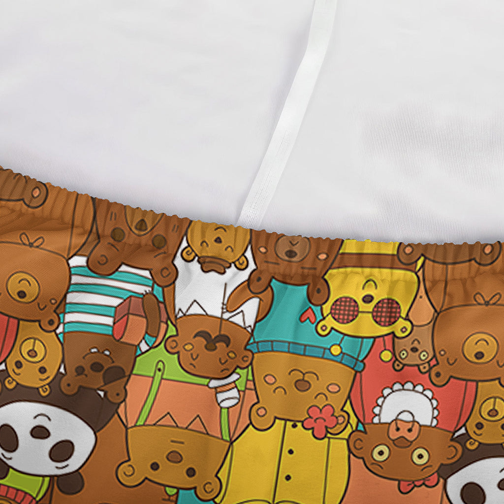 Colorful Cartoon Baby Bear Pattern Print Sofa Cover