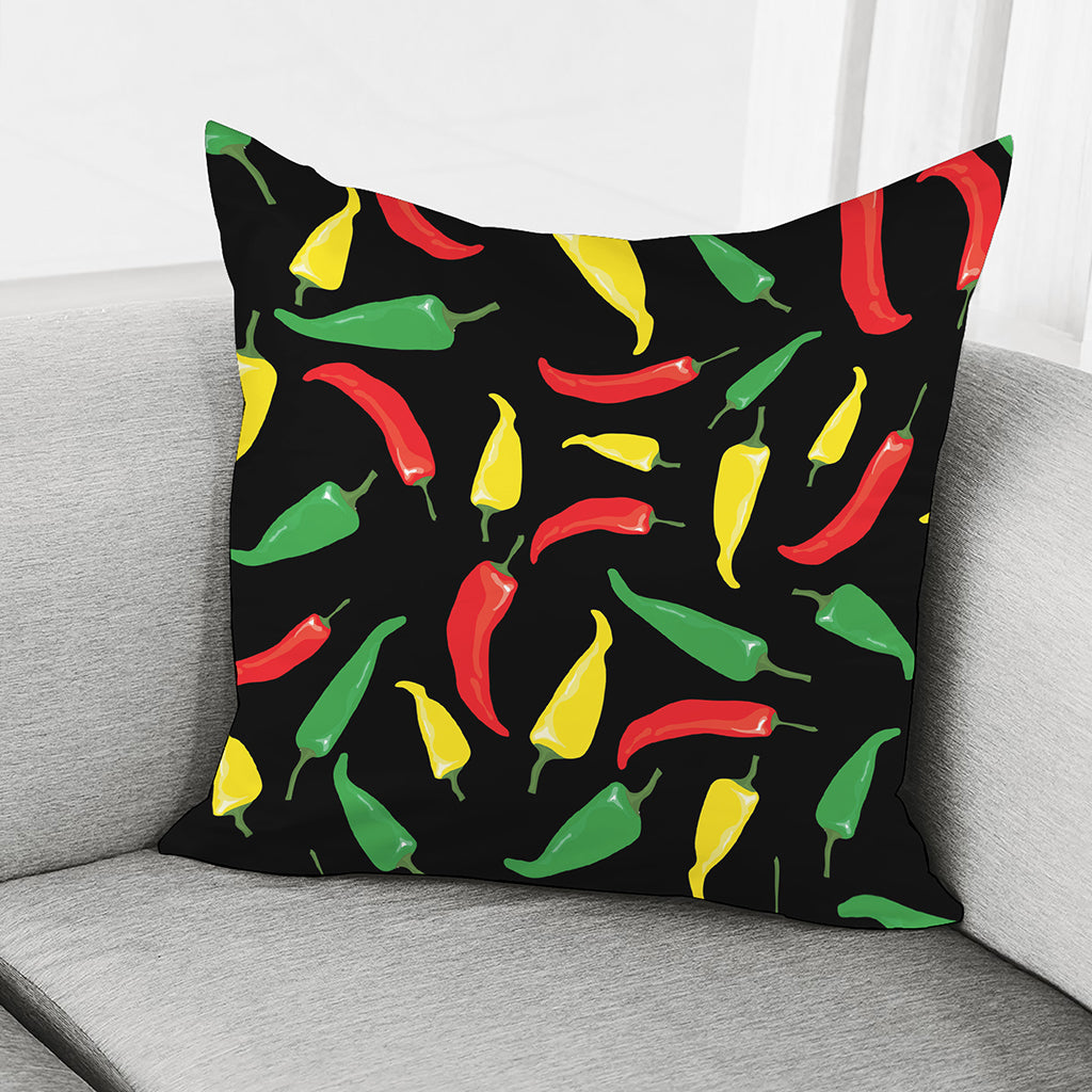 Colorful Chili Peppers Pattern Print Pillow Cover
