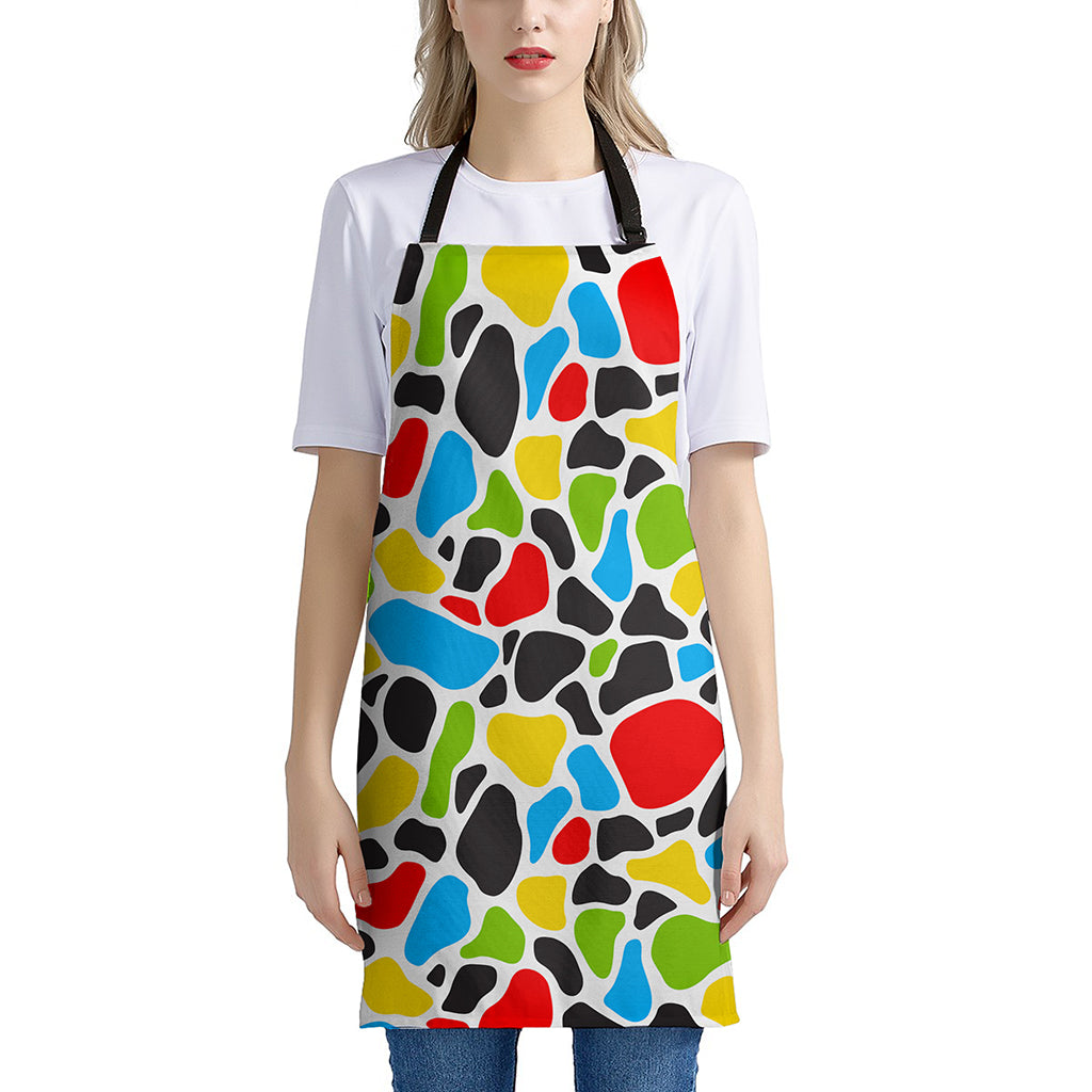 Colorful Cow Print Apron
