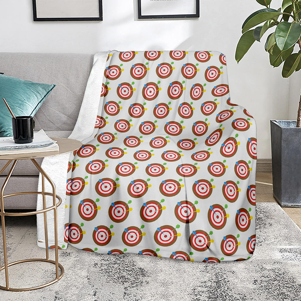 Colorful Darts And Dartboard Print Blanket