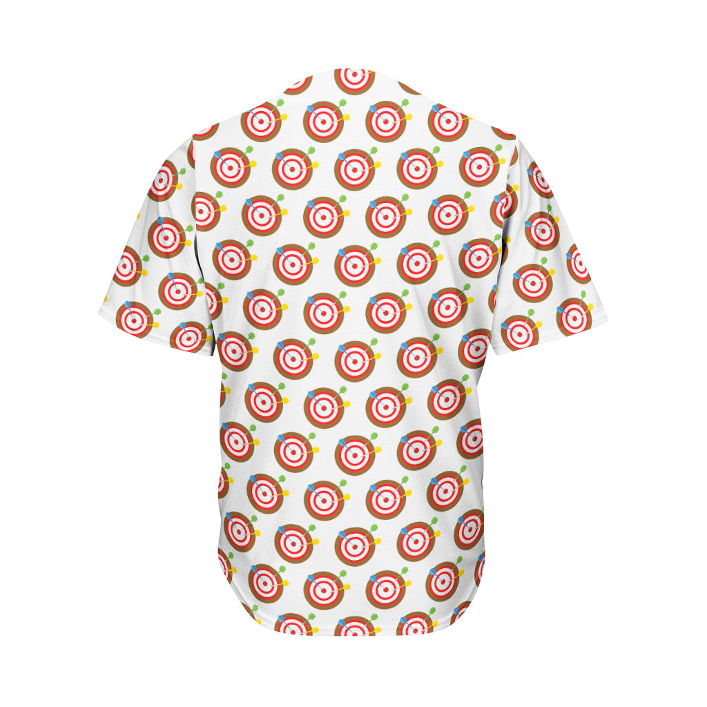 Colorful Darts And Dartboard Print Men's Baseball Jersey