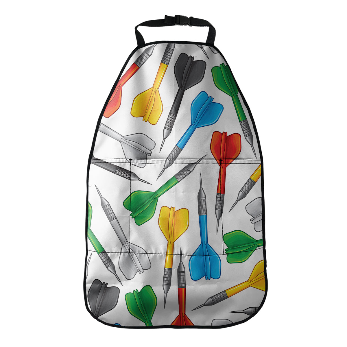 Colorful Darts Pattern Print Car Seat Organizers