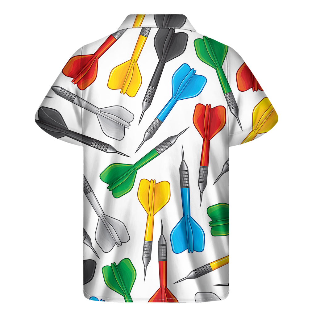 Colorful Darts Pattern Print Men's Short Sleeve Shirt