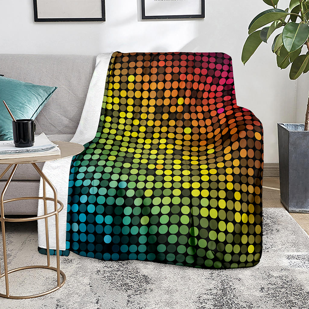 Colorful Disco Lights Pattern Print Blanket