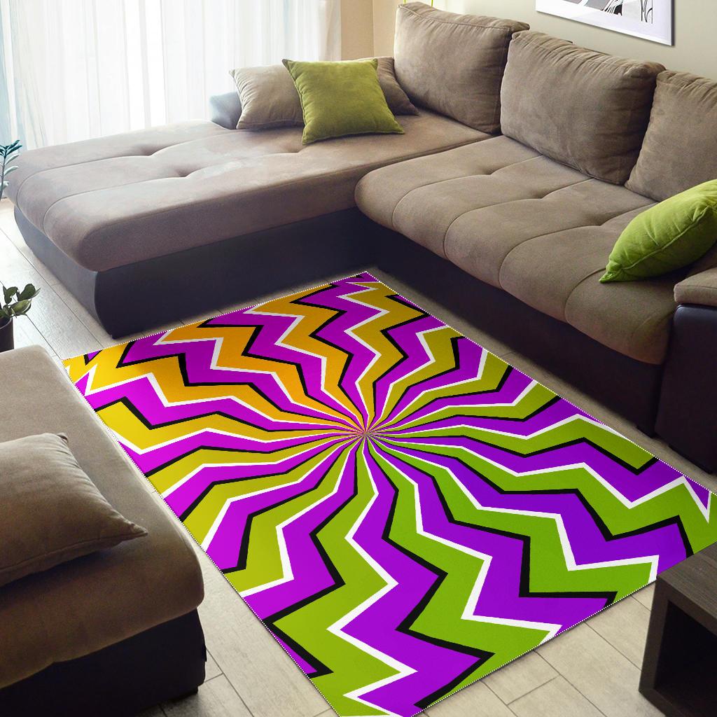 Psychedelic Blue Optical illusion Floor Mat