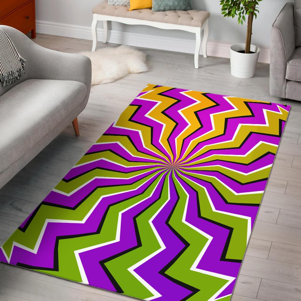 Zigzag Psychedelic Optical illusion Floor Mat