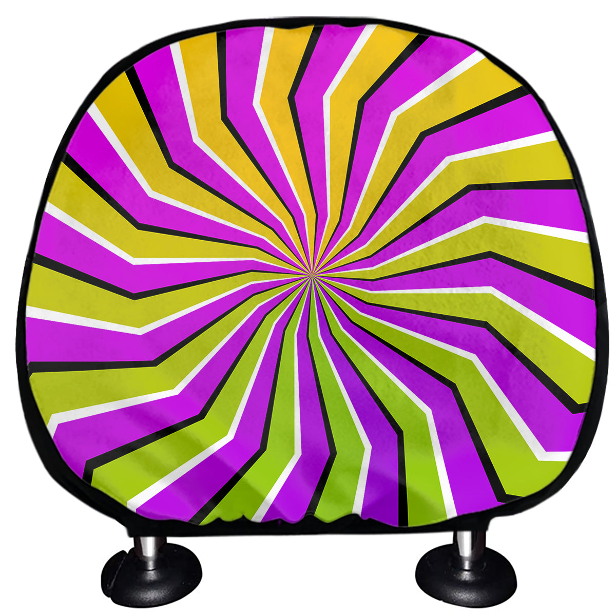Colorful Dizzy Moving Optical Illusion Car Headrest Covers