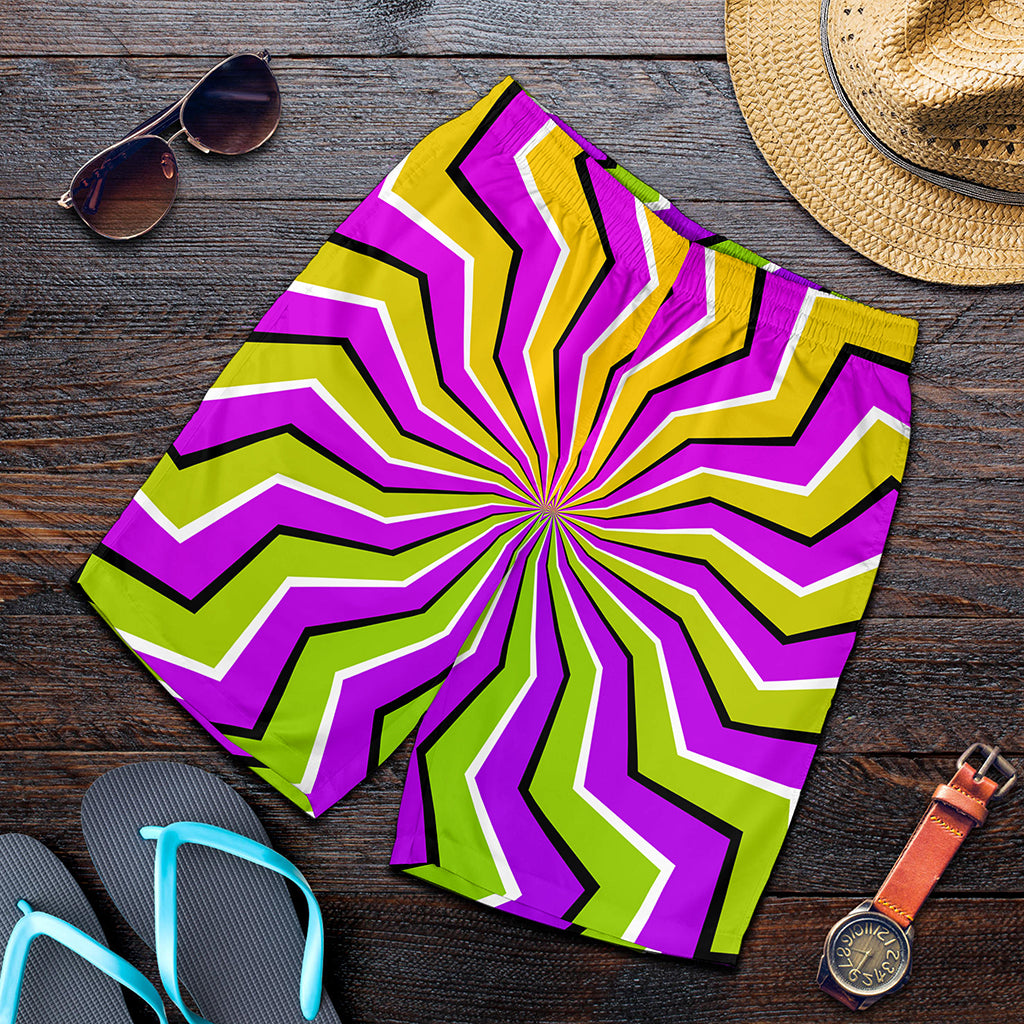 Colorful Dizzy Moving Optical Illusion Men's Shorts