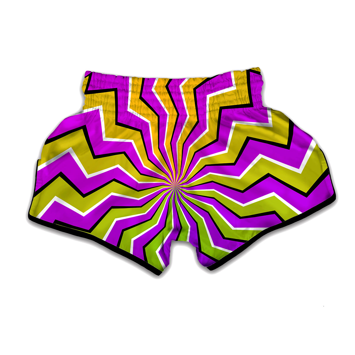 Colorful Dizzy Moving Optical Illusion Muay Thai Boxing Shorts
