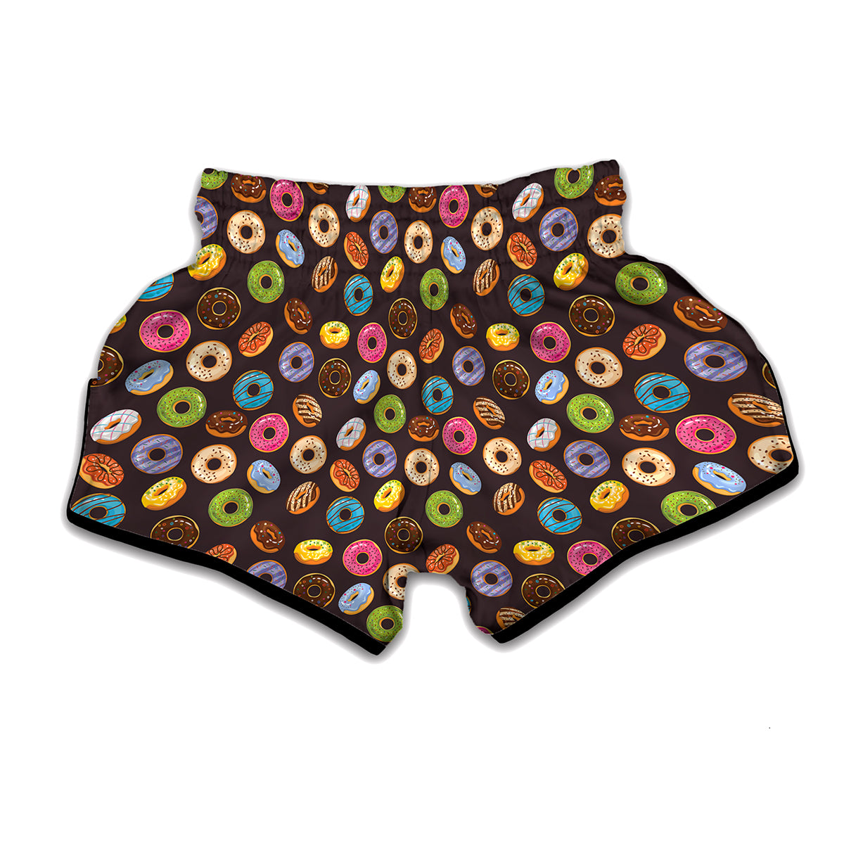 Colorful Donut Pattern Print Muay Thai Boxing Shorts