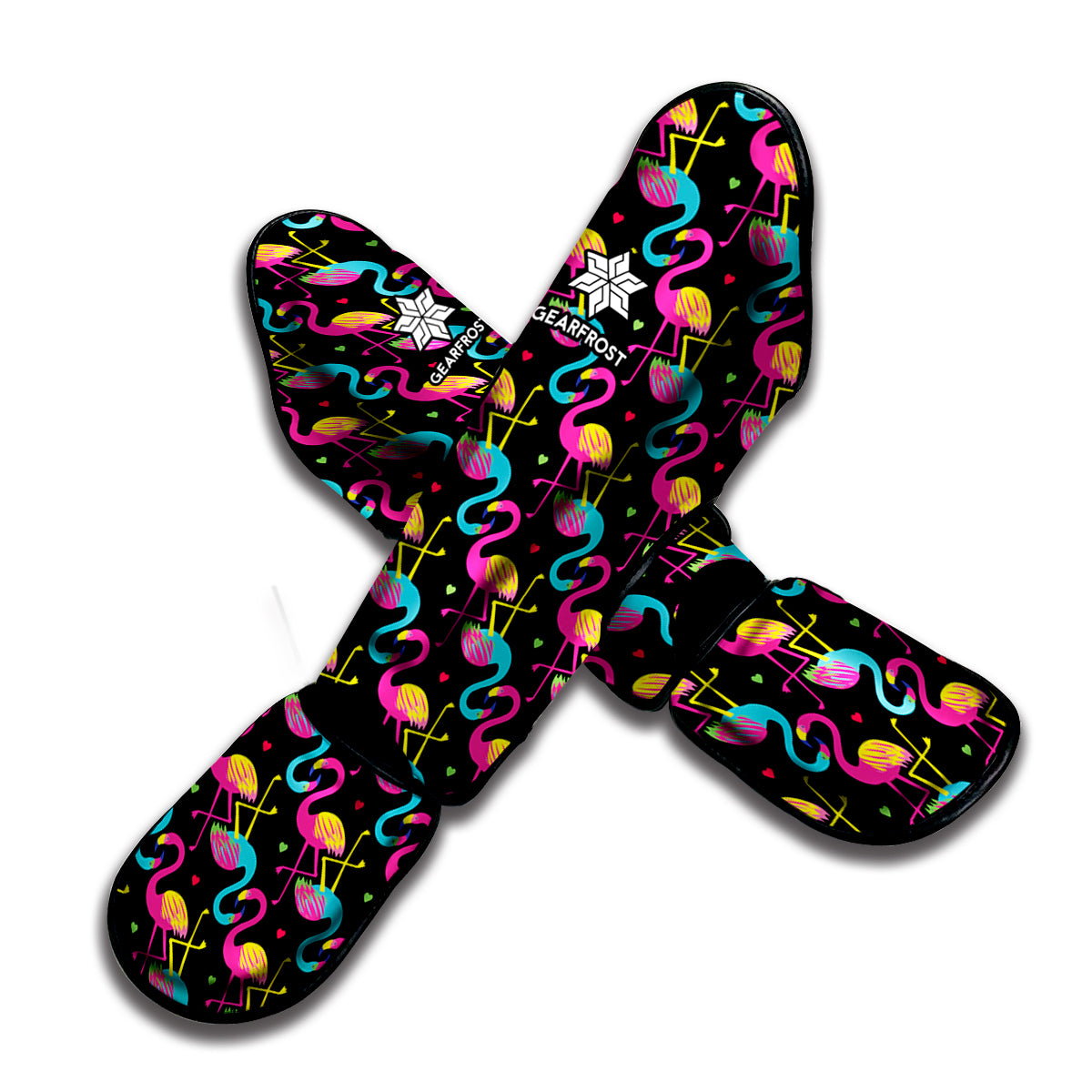 Colorful Flamingo Pattern Print Muay Thai Shin Guard