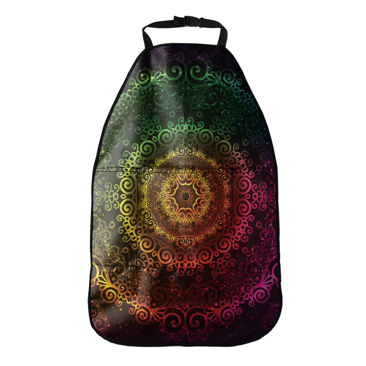 Colorful Gradient Mandala Print Car Seat Organizers
