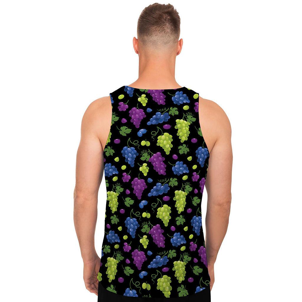 Colorful Grapes Pattern Print Men's Tank Top