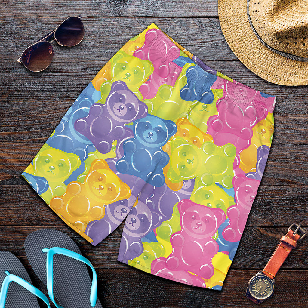 Colorful Gummy Bear Print Men's Shorts