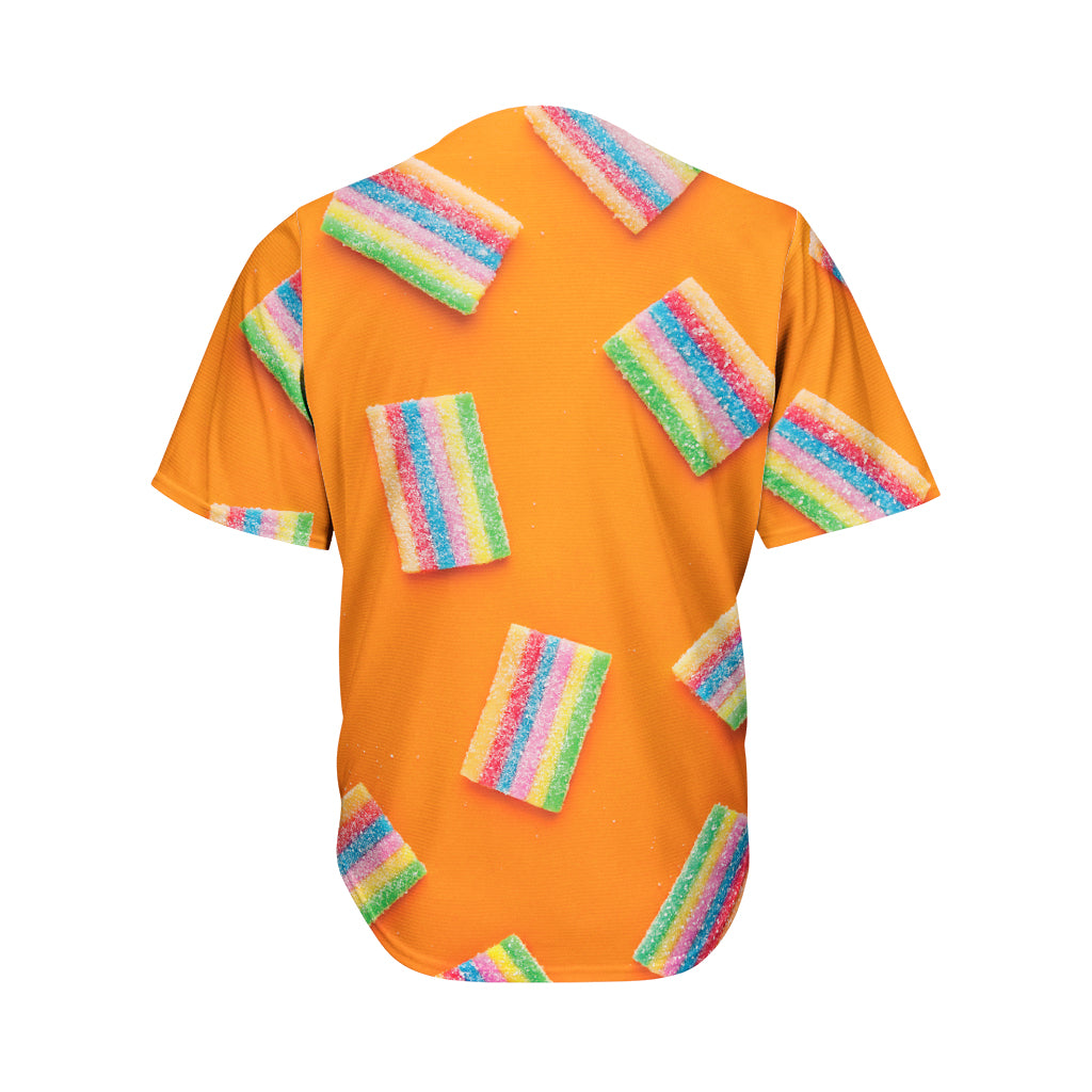 Colorful Gummy Print Men's Baseball Jersey