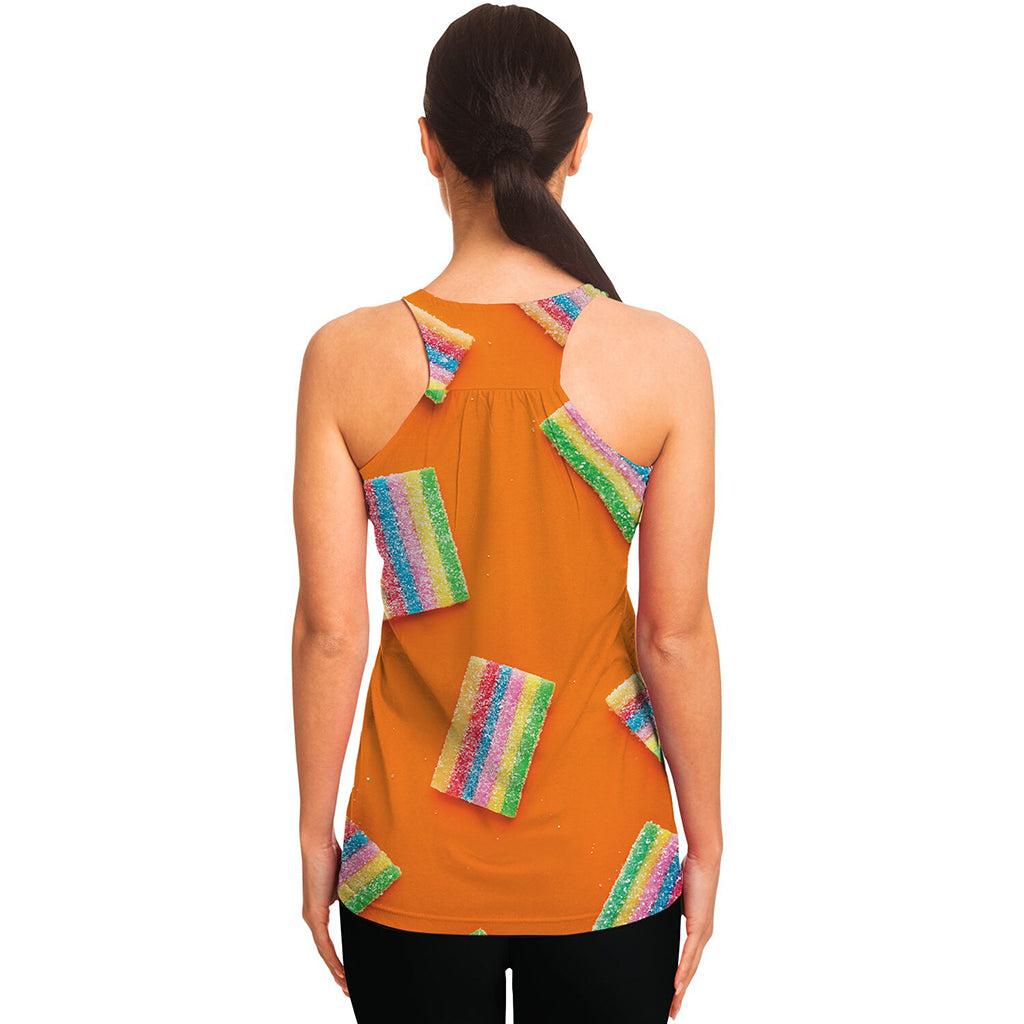 Colorful Gummy Print Women's Racerback Tank Top