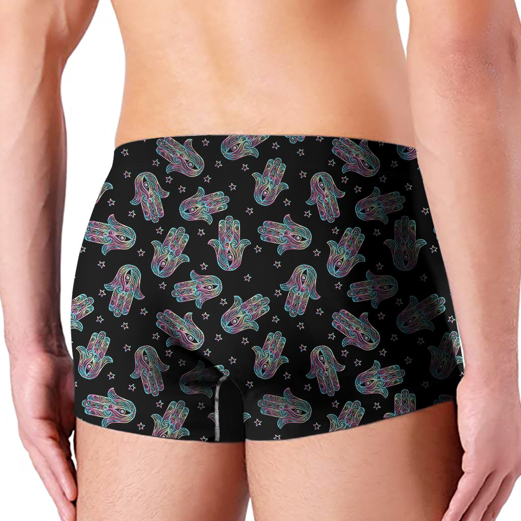 Colorful Hamsa Hand Print Men's Boxer Briefs