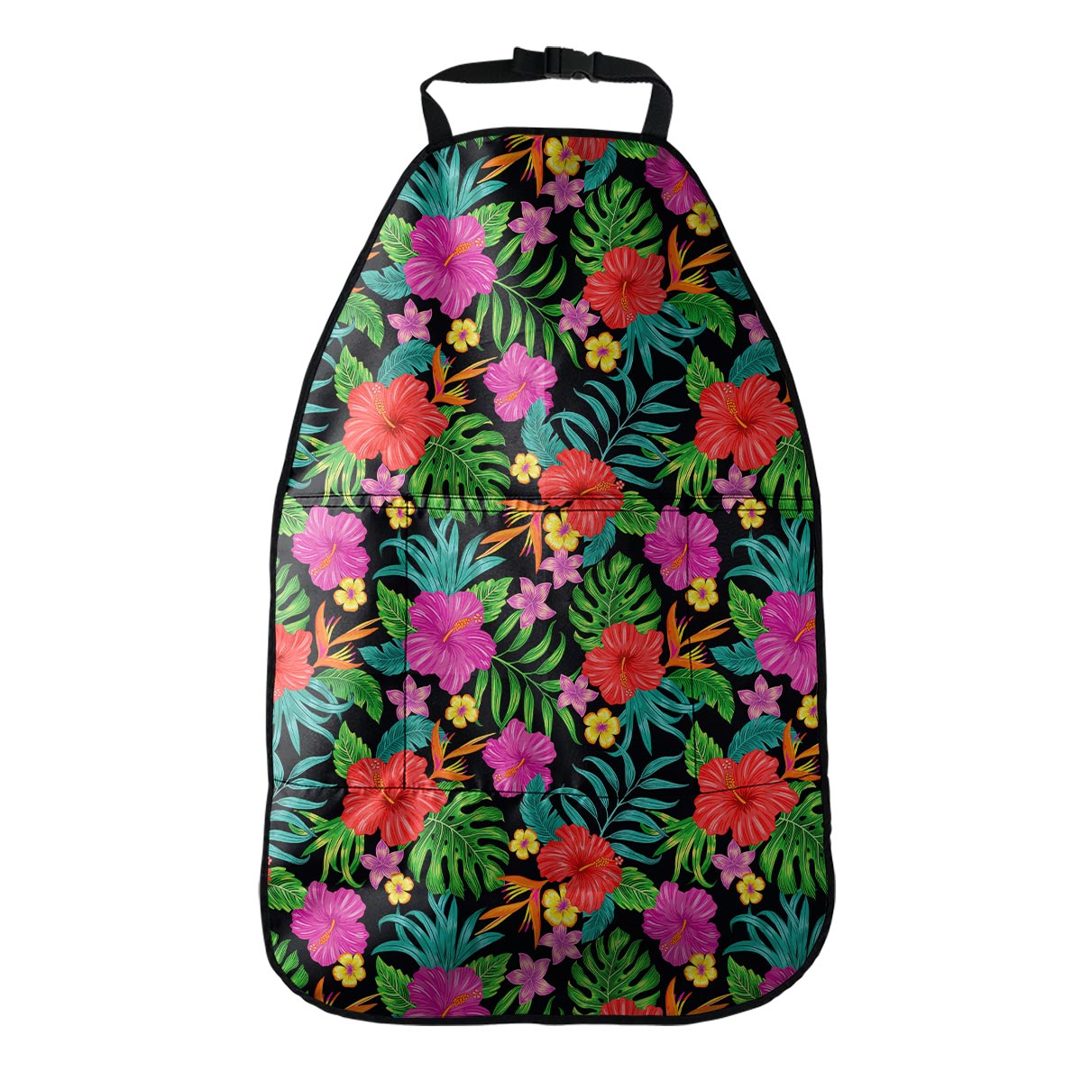 Colorful Hibiscus Flowers Pattern Print Car Seat Organizers
