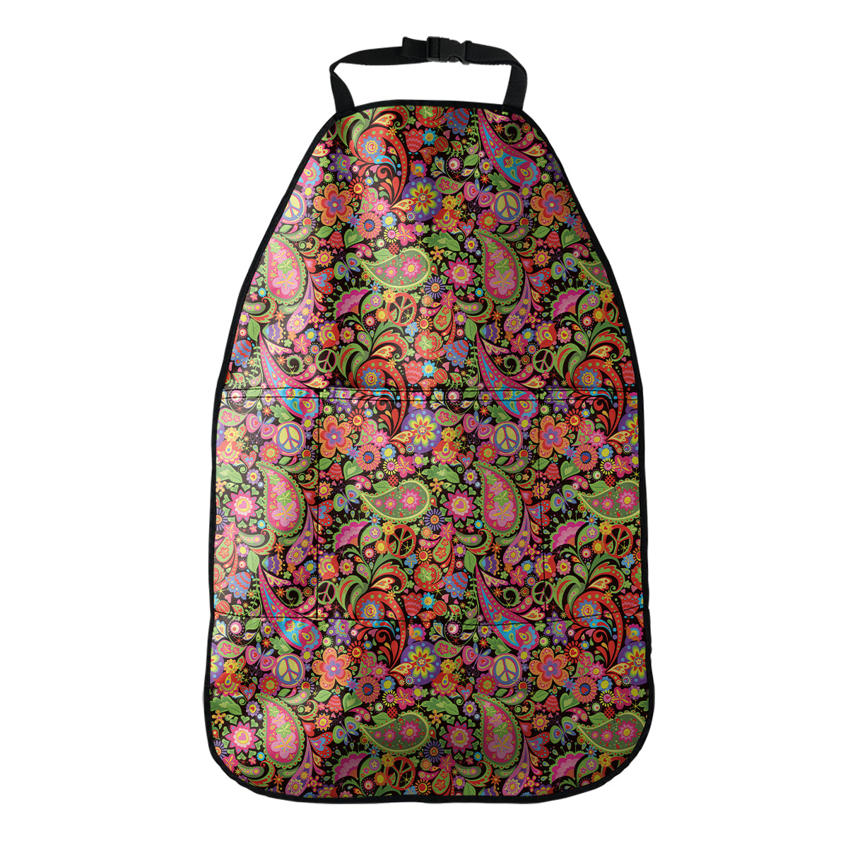 Colorful Hippie Peace Signs Print Car Seat Organizers