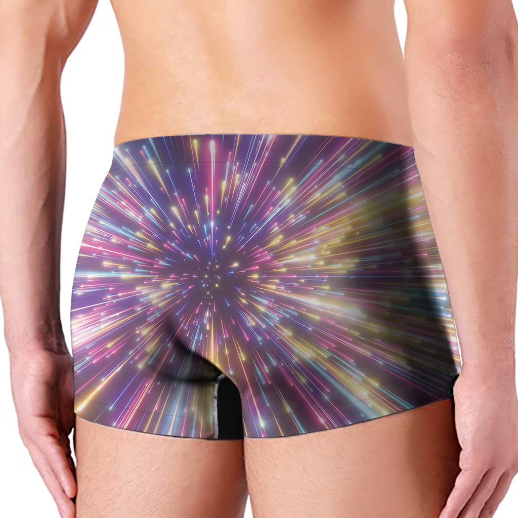 Colorful Hyperspace Print Men's Boxer Briefs