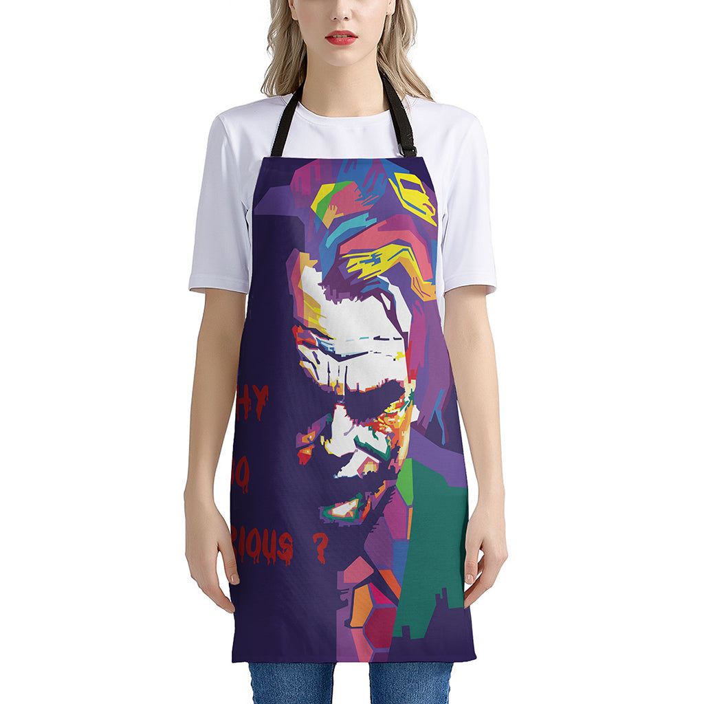 Colorful Joker Why So Serious Print Apron