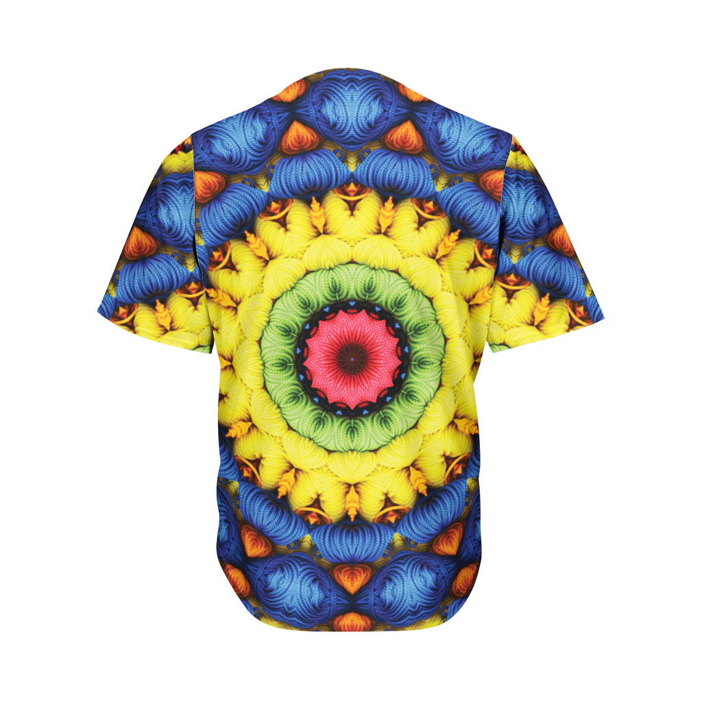 Colorful Kaleidoscope Print Men's Baseball Jersey