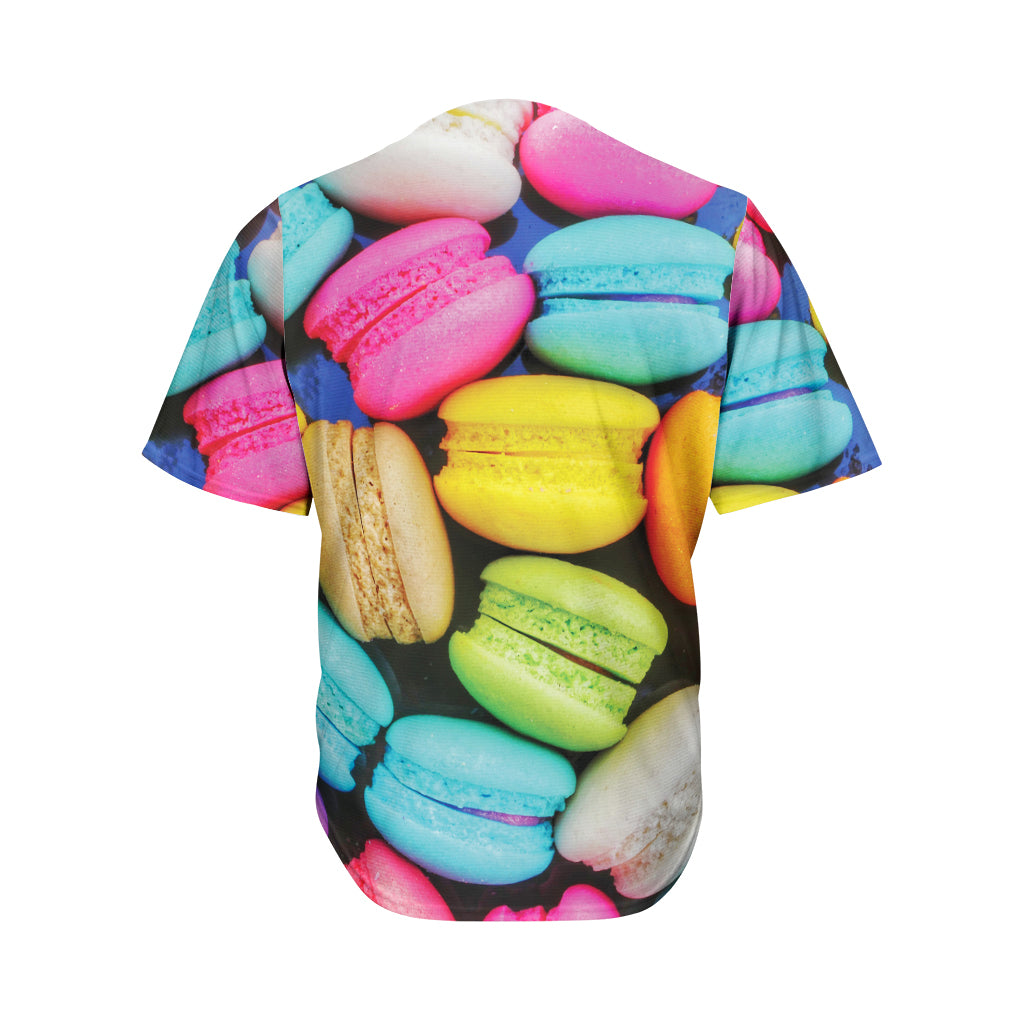 Colorful Macarons Print Men's Baseball Jersey