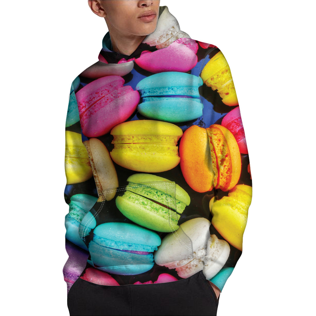 Colorful Macarons Print Pullover Hoodie