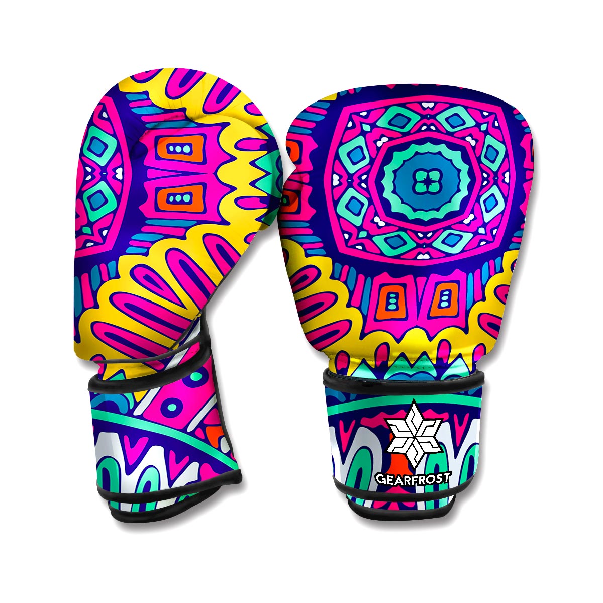Colorful Mandala Bohemian Pattern Print Boxing Gloves