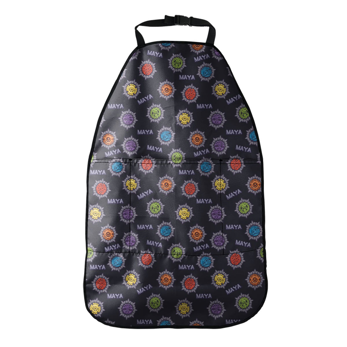 Colorful Maya Pattern Print Car Seat Organizers